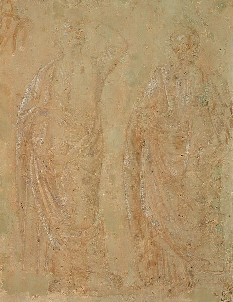 Two Standing Draped Male Figures, n.d. Creator: Perugino