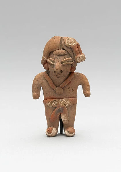 Standing Male Figurine Wearing a Necklace and Breechcloth, 500  /  300 B. C. Creator: Unknown