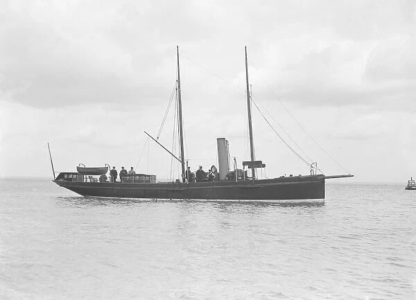 The steam yacht Harbinger, 1912. Creator: Kirk & Sons of Cowes