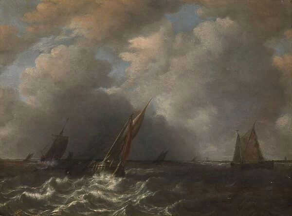 Storm on the Meuse River, 1668. Creator: Hendrik Martensz. Sorgh