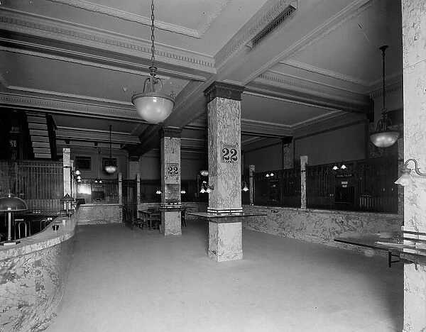 Street floor, Temple Place branch, Old Colony Trust Company, Boston, Mass. 1913 April. Creator: Unknown