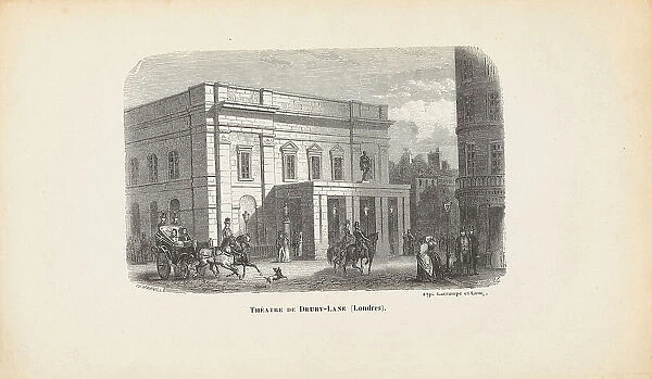 Theatre Royal Drury Lane, London, Mid of the 19th century. Creator: Marville, Charles (1813-1879)