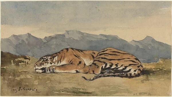 Tiger, c. 1830. Creator: Eugene Delacroix