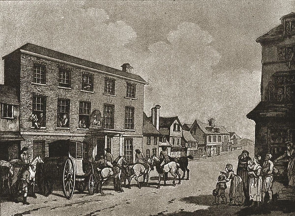A Trip to Brighton a Hundred Years Ago;'The White Hart'at Reigate, c1788, 1888. Creator: Unknown