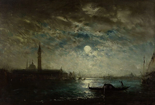 Venise et le Campanile au clair de lune, between 1870 and 1890. Creator: Felix Francois Georges Philibert Ziem
