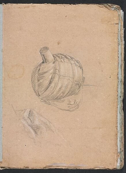 Verona Sketchbook: Head with turban (page 11), 1760. Creator: Francesco Lorenzi (Italian