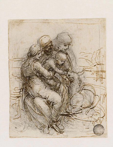The Virgin and Child with Saint Anne (Anna Metterza), c. 1501. Creator: Leonardo da Vinci