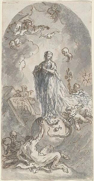The Virgin of the Immaculate Conception (recto), 1764. Creator: Martin Johann Schmidt
