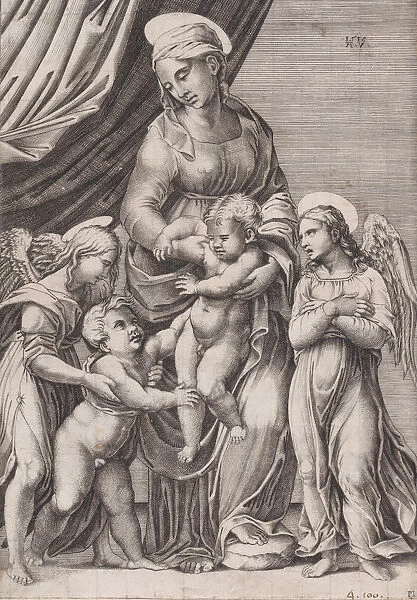 The Virgin, the Infant Christ, Infant Saint John, and Two Angels, dated 1516
