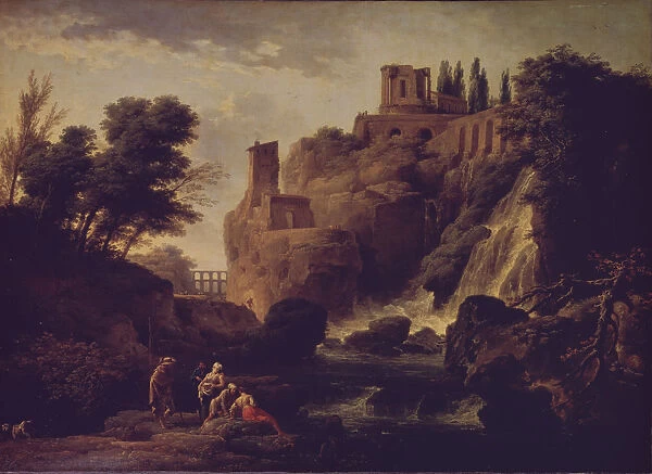 Waterfall in Tivoli, 1747. Artist: Vernet, Claude Joseph (1714-1789)