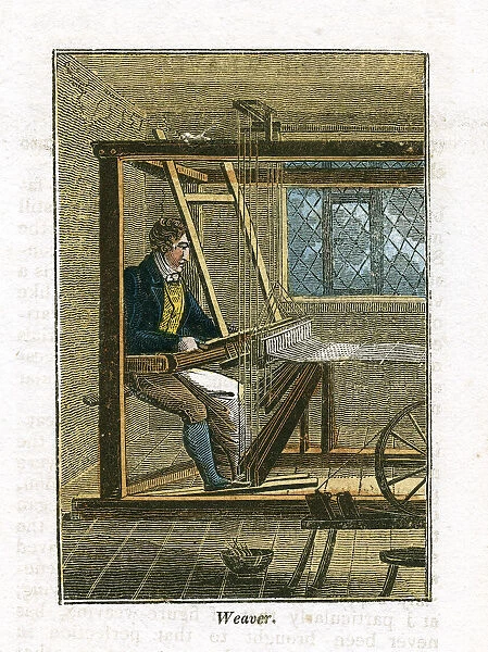 Weaver at his loom, 1823