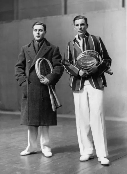 Fred Perry and Barrelet de Ricou at London V Paris 1930 Art