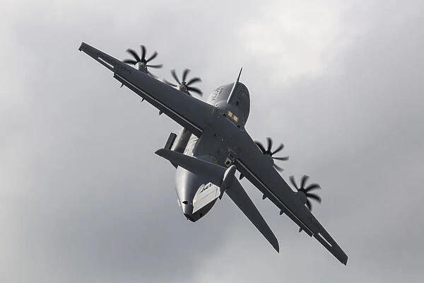 An RAF Atlas (A400M) Climbs toward the clouds
