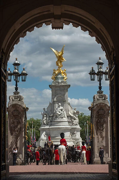 Royal Salute. Pictured from within Buckingham Palace is an element of The