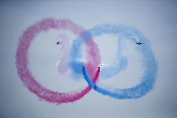 Symmetry. Pictured are the Red Arrows on an annual exercise to Greece.