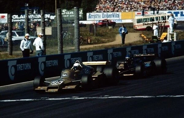 1978 SWEDISH GP. Arrows driver Riccardo Patrese takes 2nd position in Anderstorp just