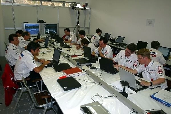 Formula One World Championship: Toyota engineers at work
