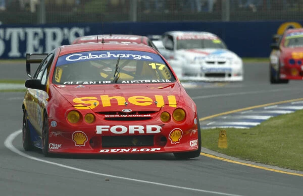 V8 Supercar 2002 AGP : Ford driver Steve Johnson in action during the 2002 Fosters