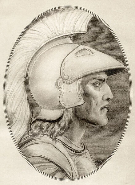 Alexander III of Macedon, 356 BC - 323 BC, also known as Alexander the Great. King of the ancient Greek kingdom of Macedon and member of the Argead dynasty. Illustration by Gordon Ross, American artist and illustrator (1873-1946), from Living Biographies of Famous Men