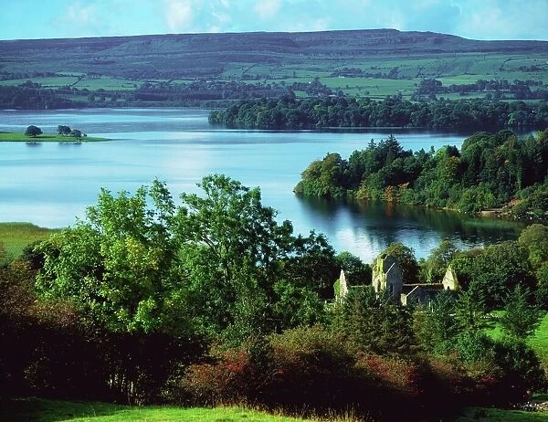 Ballindoon Abbey, Lough Arrow, County Sligo, Ireland; Lakefront Historic Abbey
