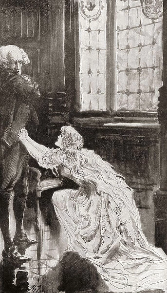 In The Brides Chamber. 'o, Forgive Me! I Will Do Anything. O, Sir, Pray Tell Me I May Live!'die!'are You So Resolved? Is There No Hope For Me?'die!'Illustration By Harry Furniss For The Short Story The Lazy Tour Of Two Idle Apprentices From The Christmas Books By Charles Dickens, Published In The Testimonial Edition Of 1910