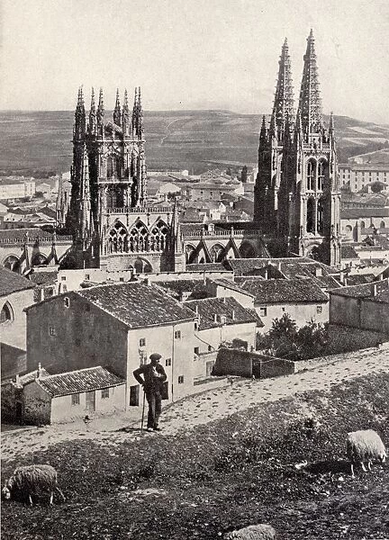 Burgos, Spain. The Cathedral Circa. 1910