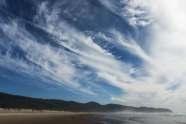 Clouds Drift Past Cape Lookout On The Oregon Coast; Netarts, Oregon, United States Of America