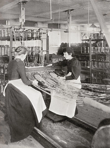 Crossleys Carpets Weaving Works, Halifax, Yorkshire, England In The Late 19Th Century. From Picturesque History Of Yorkshire, Published C. 1900