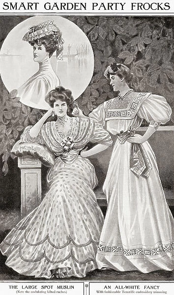 Early 20th Century Smart Garden Party Frocks