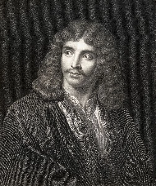 Jean Baptiste Poquelin Moliere 1622-1673. French Comic Playwright And Actor. From The Book 'Gallery Of Portraits'Published London 1833