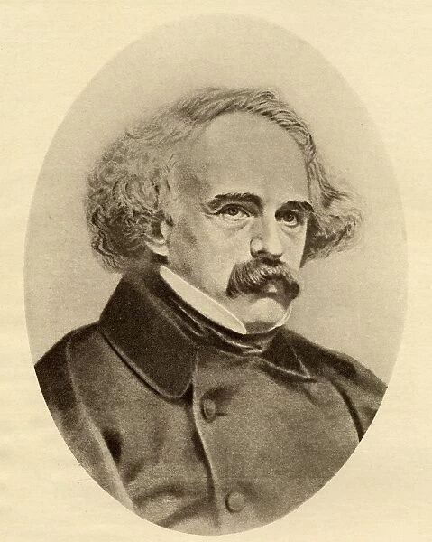 Nathaniel Hawthorne, 1804-1864. American Novelist. From The Book The Masterpiece Library Of Short Stories, American, Volume 14'