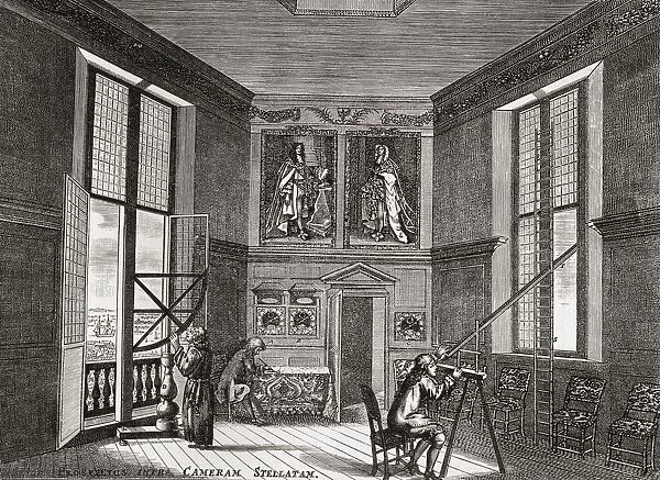 The Old Observing Room, Greenwich, London, England. From The Book Short History Of The English People By J. R. Green Published London 1893