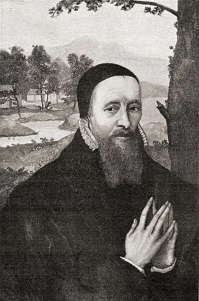 Richard Hooker, 1554 To 1600. Anglican Priest And Influential Theologian. From The Book Short History Of The English People By J. R. Green Published London 1893