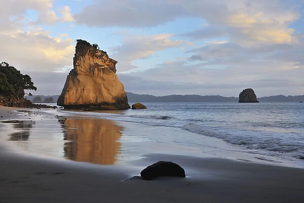 Rock Formations in Sea, Cathedral Cove, Hahei, Waikato, North Island, New Zealand