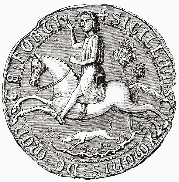 Seal Of French-English Nobleman Simon De Montfort, 6Th Earl Of Leicester, 1208 To 1265. From The Book Short History Of The English People By J. R. Green, Published London 1893