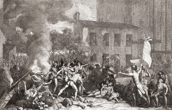 The Storming of the Bastille, Paris, France, 14 July 1789. After an early 19th century print