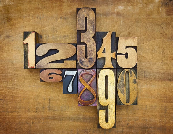 Wooden Letterpress Numbers