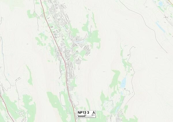 Blaenau Gwent NP13 3 Map