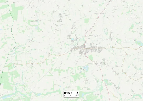 Breckland IP25 6 Map