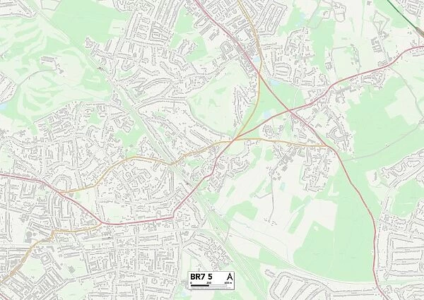 Bromley BR7 5 Map. Postcode Sector Map of Bromley BR7 5