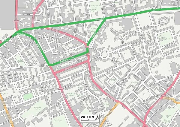 Camden WC1X 9 Map