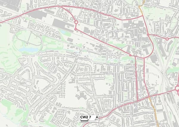 Cheshire East CW2 7 Map