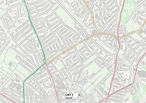 Croydon CR7 7 Map. Postcode Sector Map of Croydon CR7 7