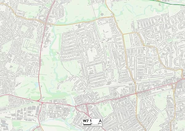 Ealing W7 1 Map. Postcode Sector Map of Ealing W7 1