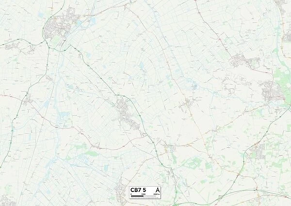 Ely CB7 5 Map. Postcode Sector Map of Ely CB7 5