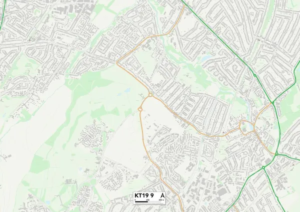 Epsom and Ewell KT19 9 Map