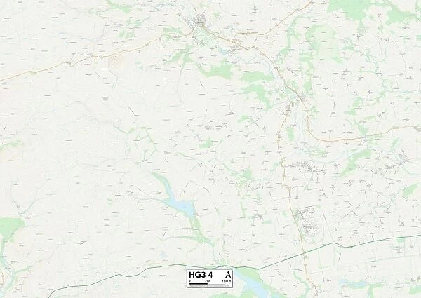 Harrogate HG3 4 Map. Postcode Sector Map of Harrogate HG3 4