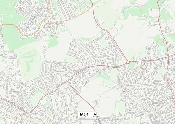 Harrow HA5 4 Map. Postcode Sector Map of Harrow HA5 4