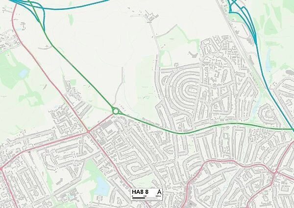Harrow HA8 8 Map. Postcode Sector Map of Harrow HA8 8