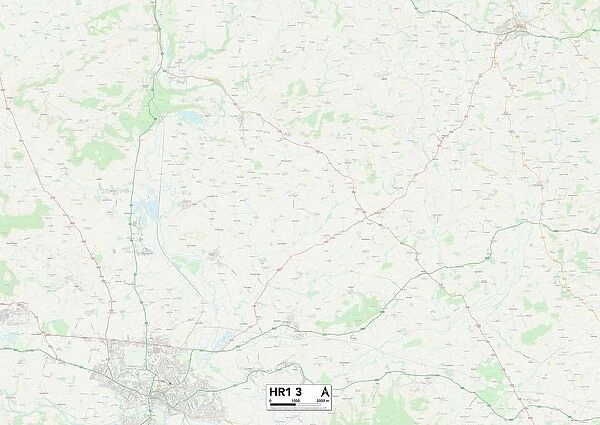 Hereford HR1 3 Map. Postcode Sector Map of Hereford HR1 3